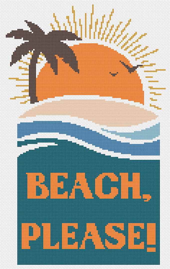 Beach Please - Cross Stitch Pattern