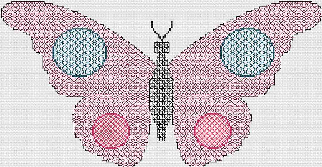 Blackwork Butterfly - Cross Stitch Pattern