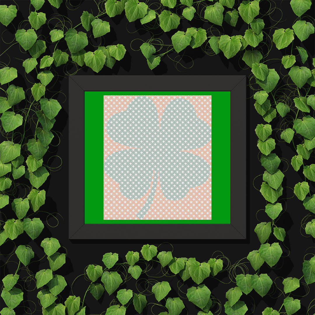 Blackwork Clover - Cross Stitch Pattern