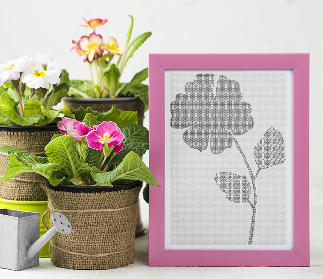Blackwork Flower - Cross Stitch Pattern