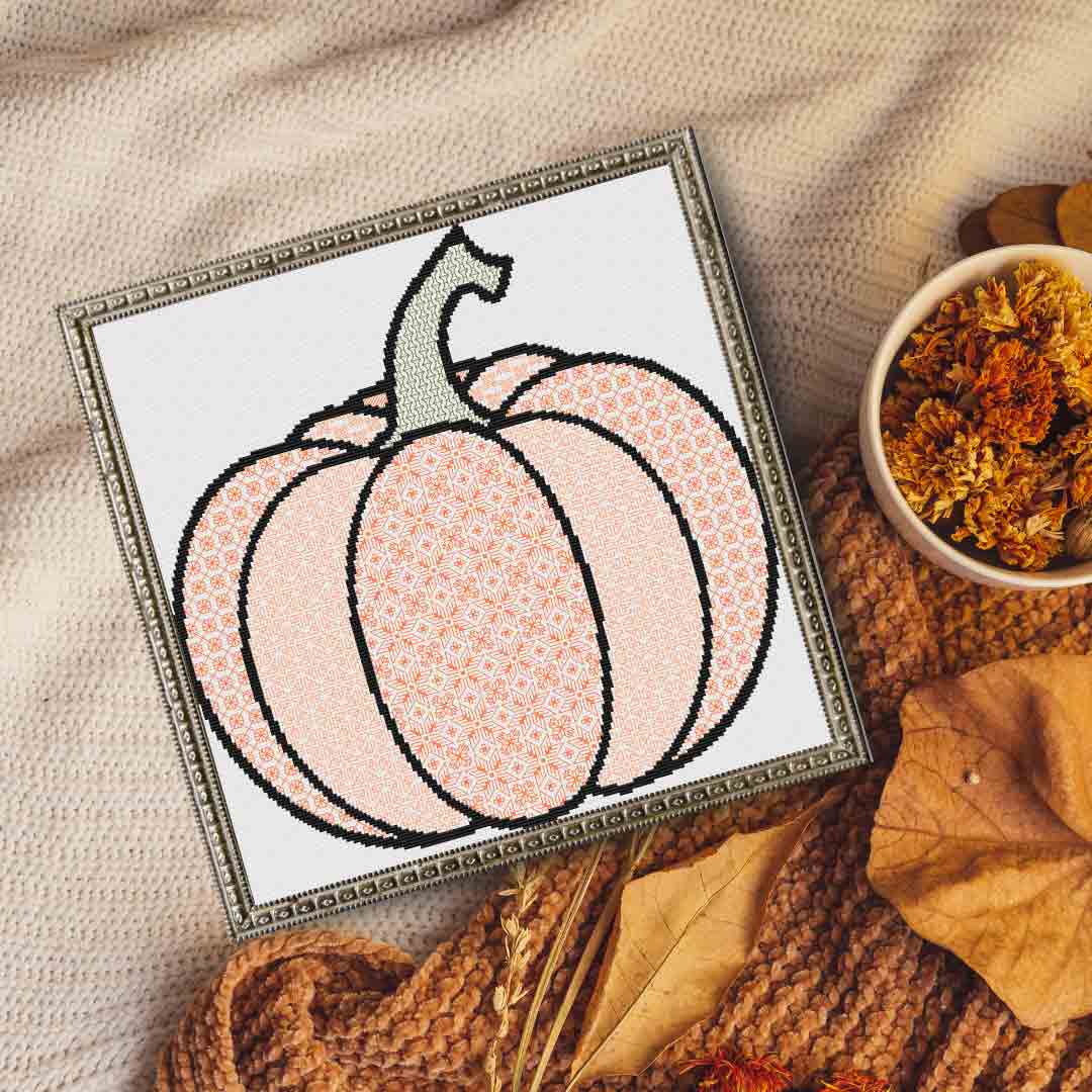 Blackwork Pumpkin - Cross Stitch Pattern