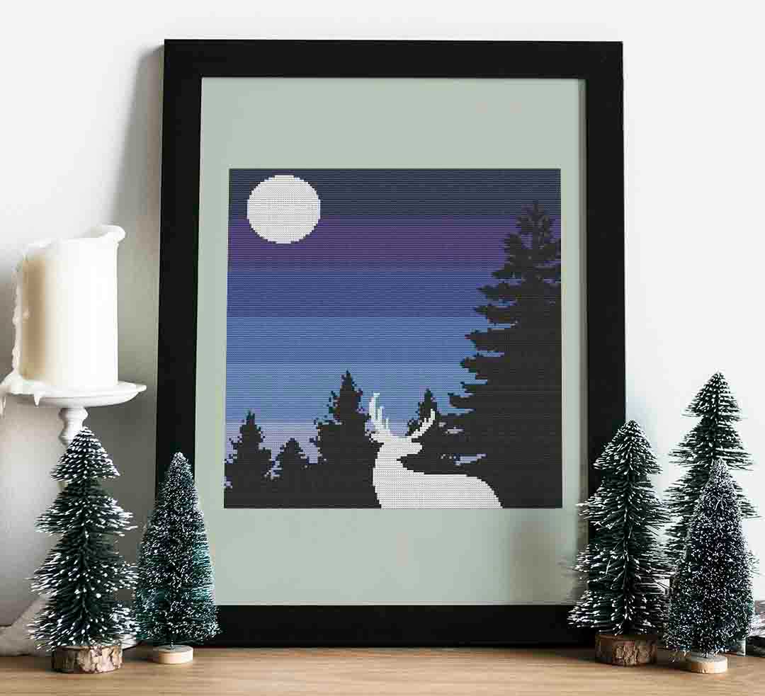 Blue Winter Night - Cross Stitch Pattern