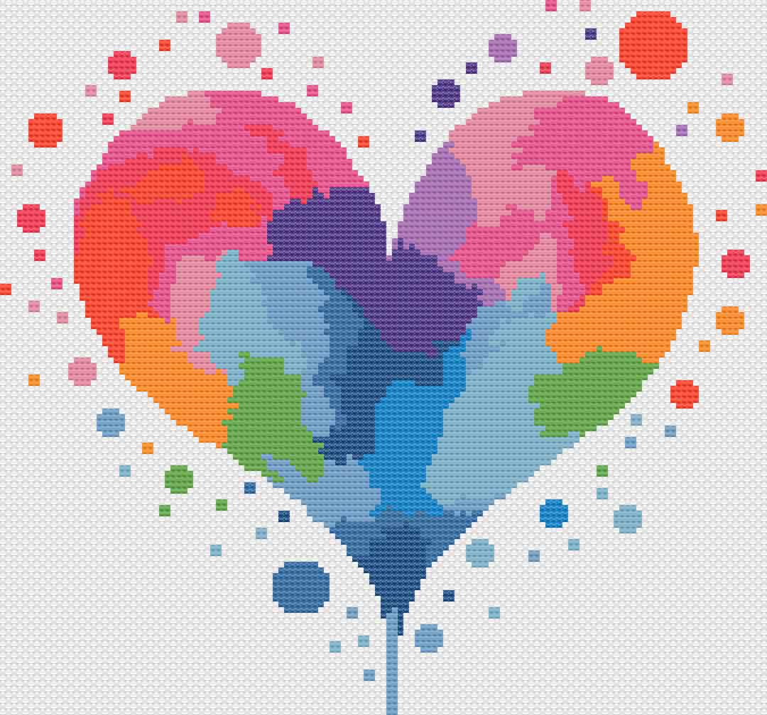 Bright Heart - Cross Stitch Pattern
