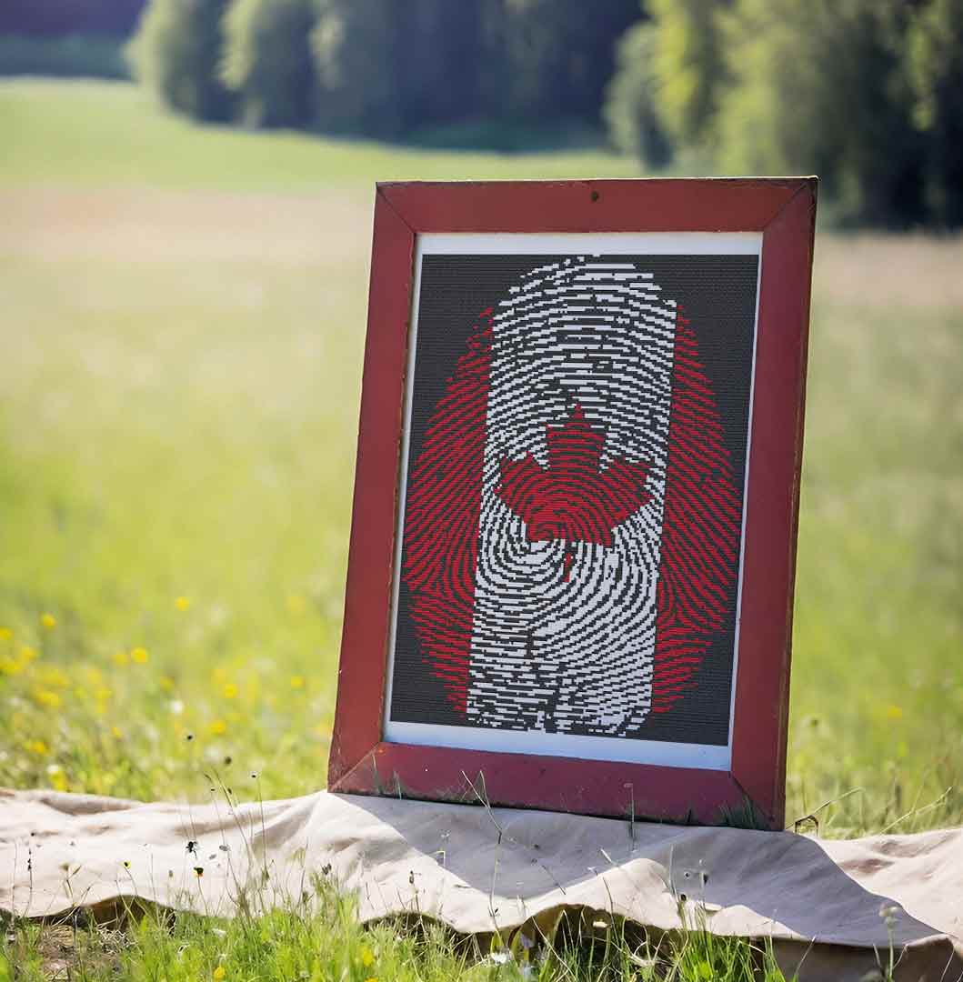 Canadian Fingerprint - Cross Stitch Pattern