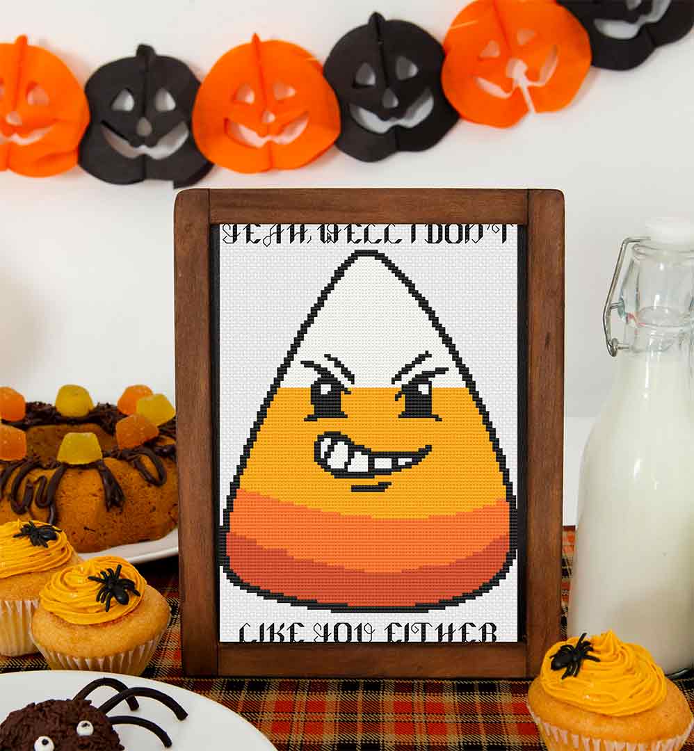 Candy Corn - Halloween Cross Stitch Pattern