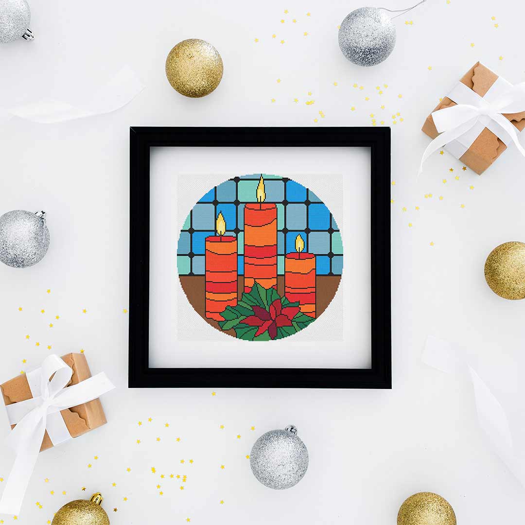 Christmas Candles - Cross Stitch Pattern