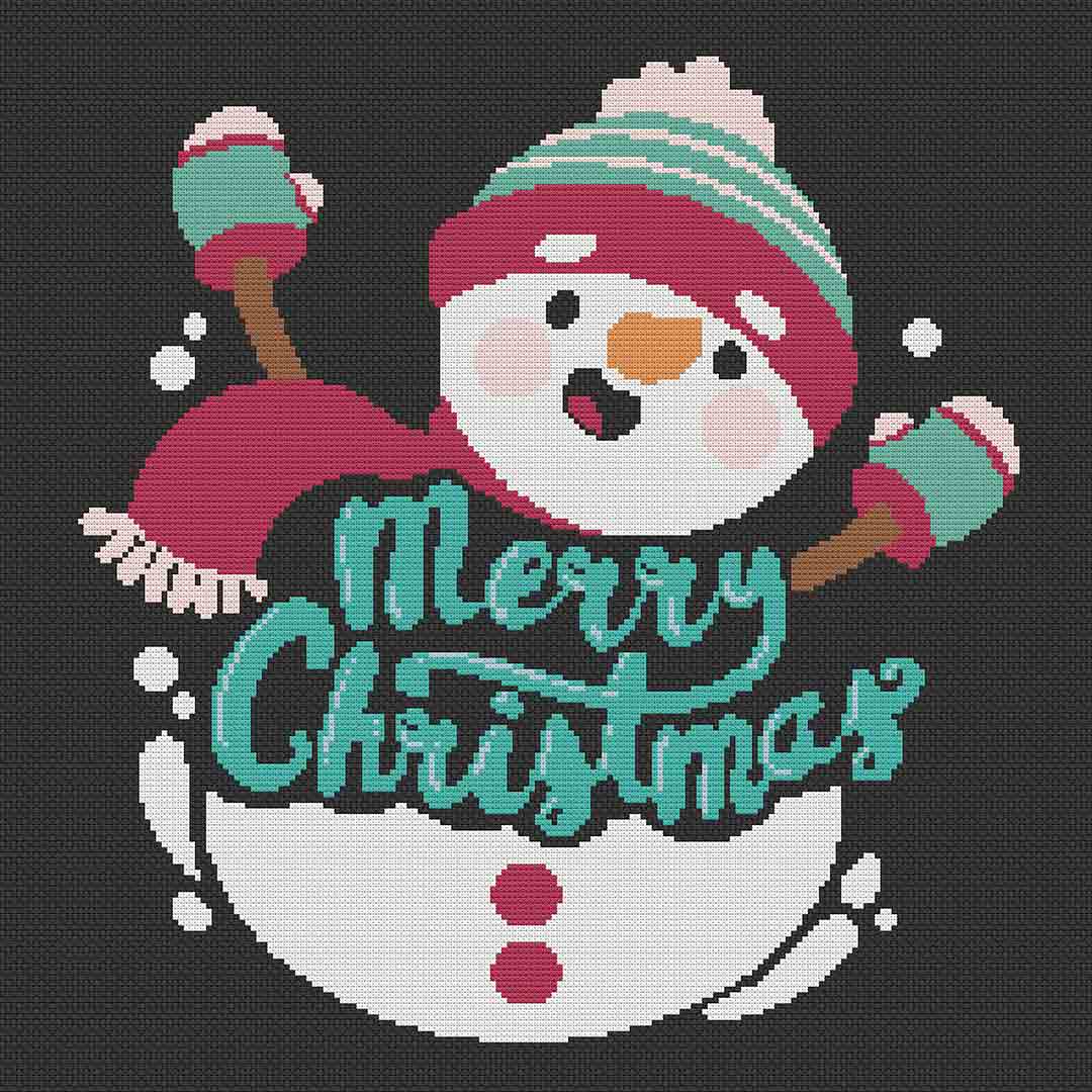 Christmas Snowman - Cross Stitch Pattern
