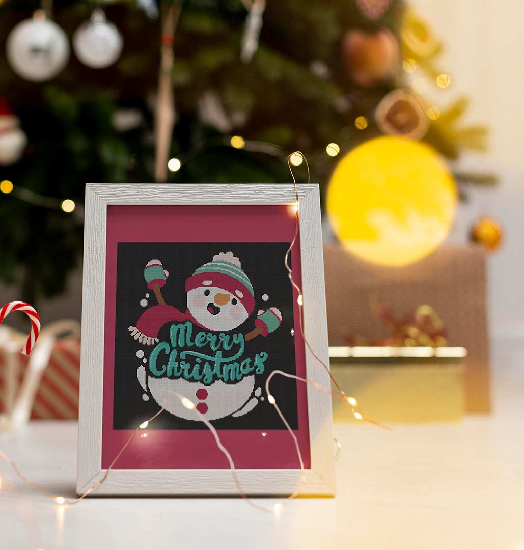 Christmas Snowman - Cross Stitch Pattern