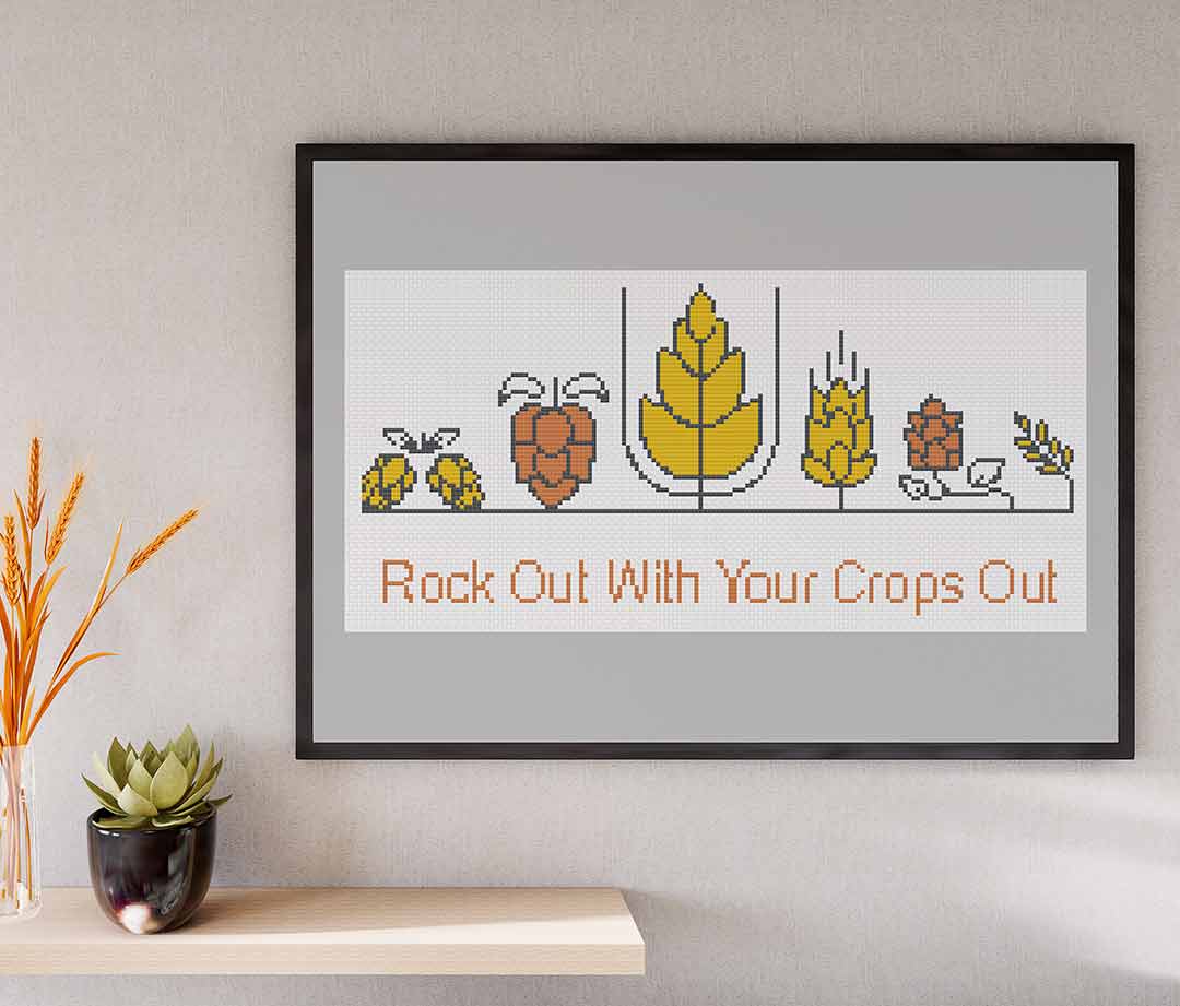 Crops Out - Cross Stitch Pattern