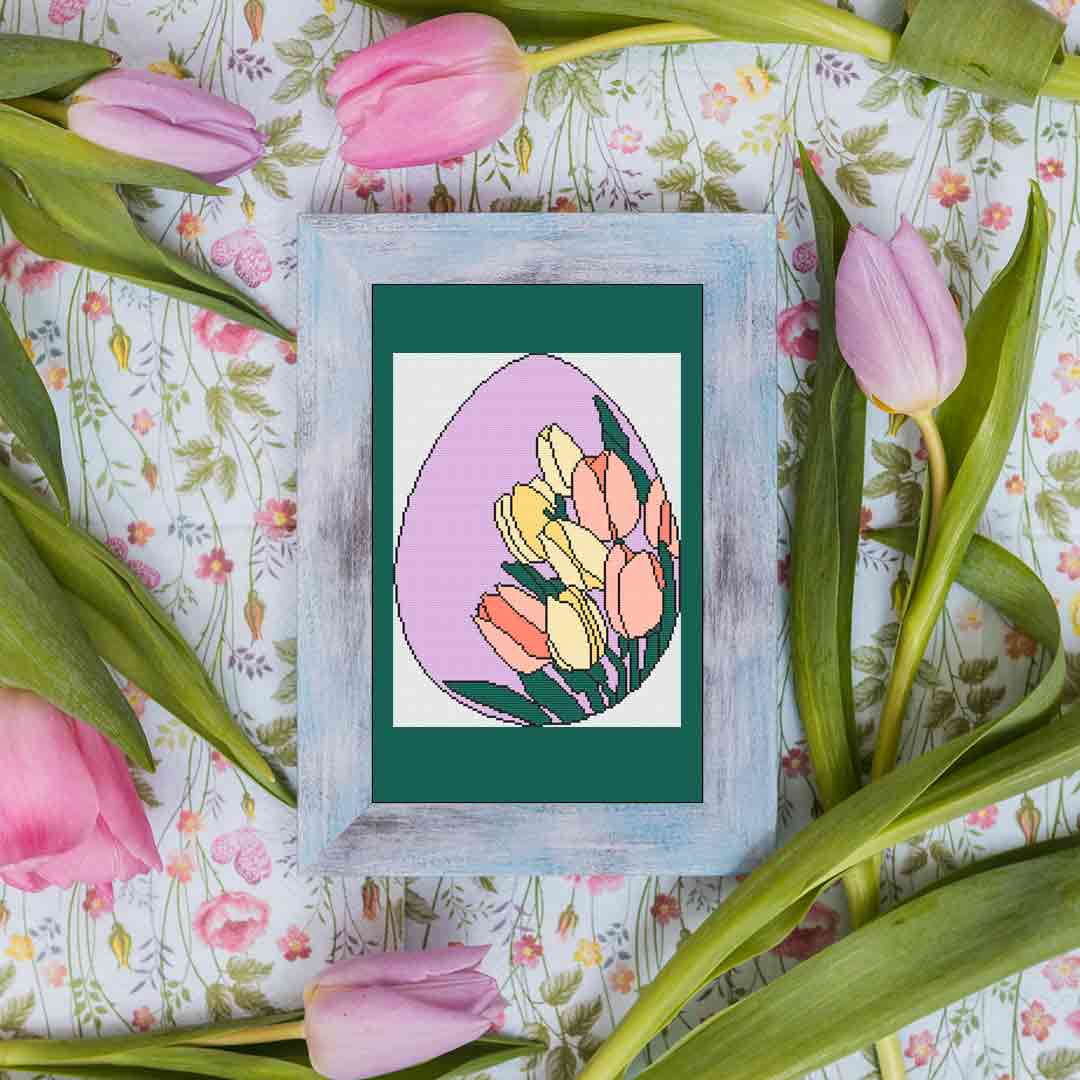 Easter Tulips - Cross Stitch Pattern
