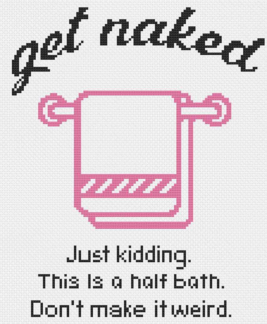 Get Naked - Cross Stitch Pattern