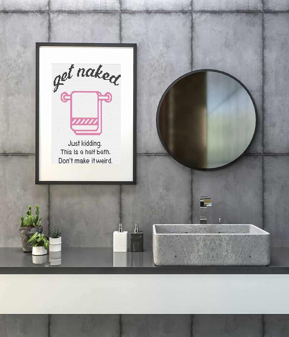 Get Naked - Cross Stitch Pattern