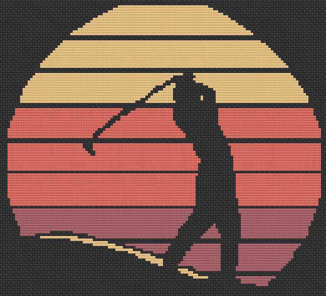 Golf Silhouette - Cross Stitch Pattern