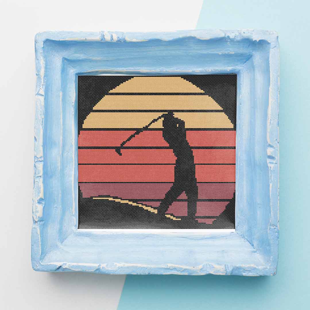 Golf Silhouette - Cross Stitch Pattern