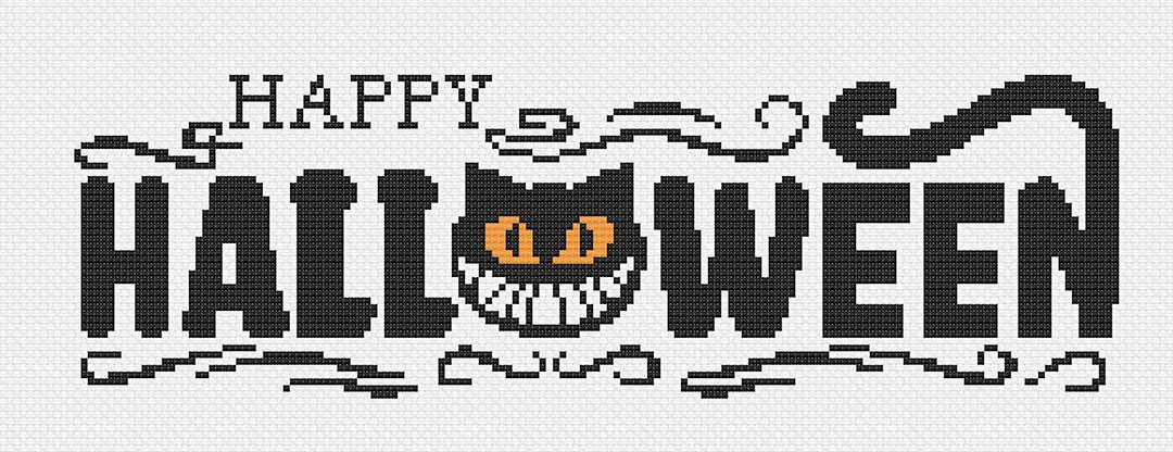 Halloween Cat - Cross Stitch Pattern