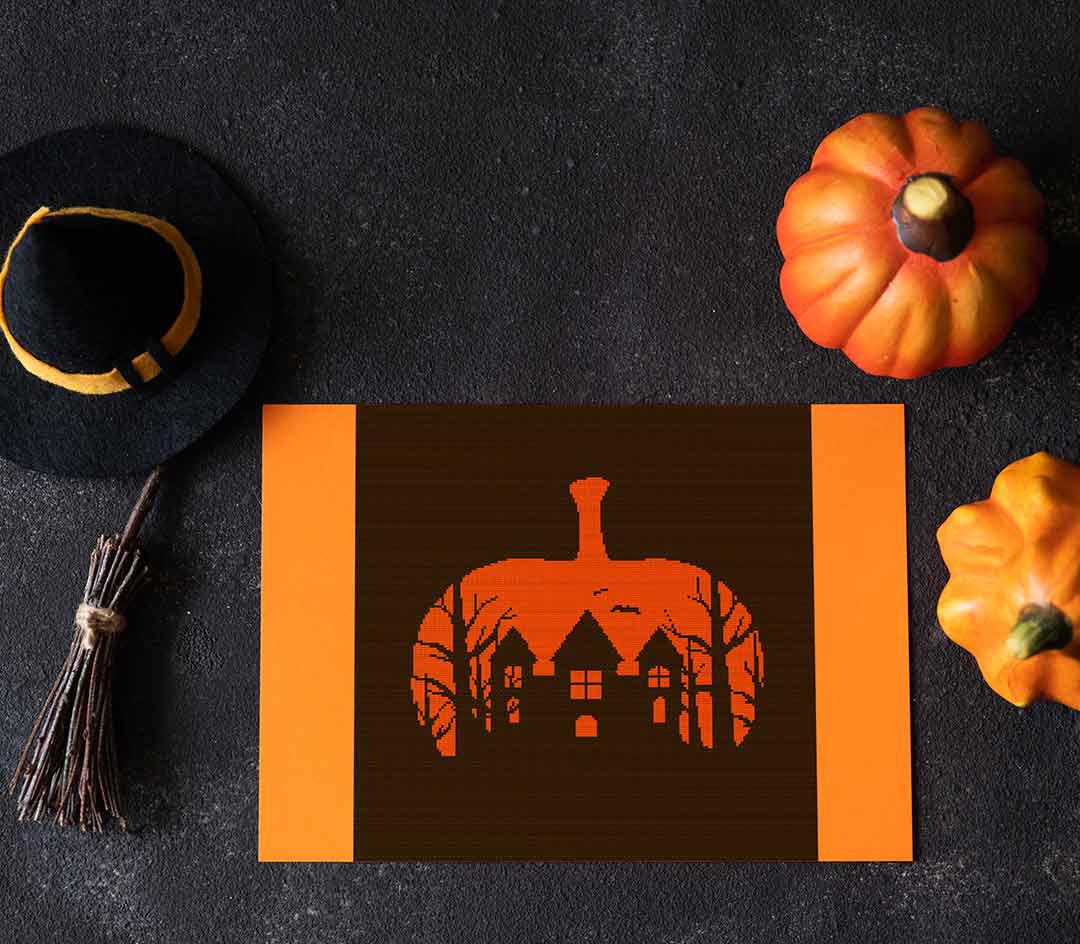 Halloween Silhouette - Cross Stitch Pattern