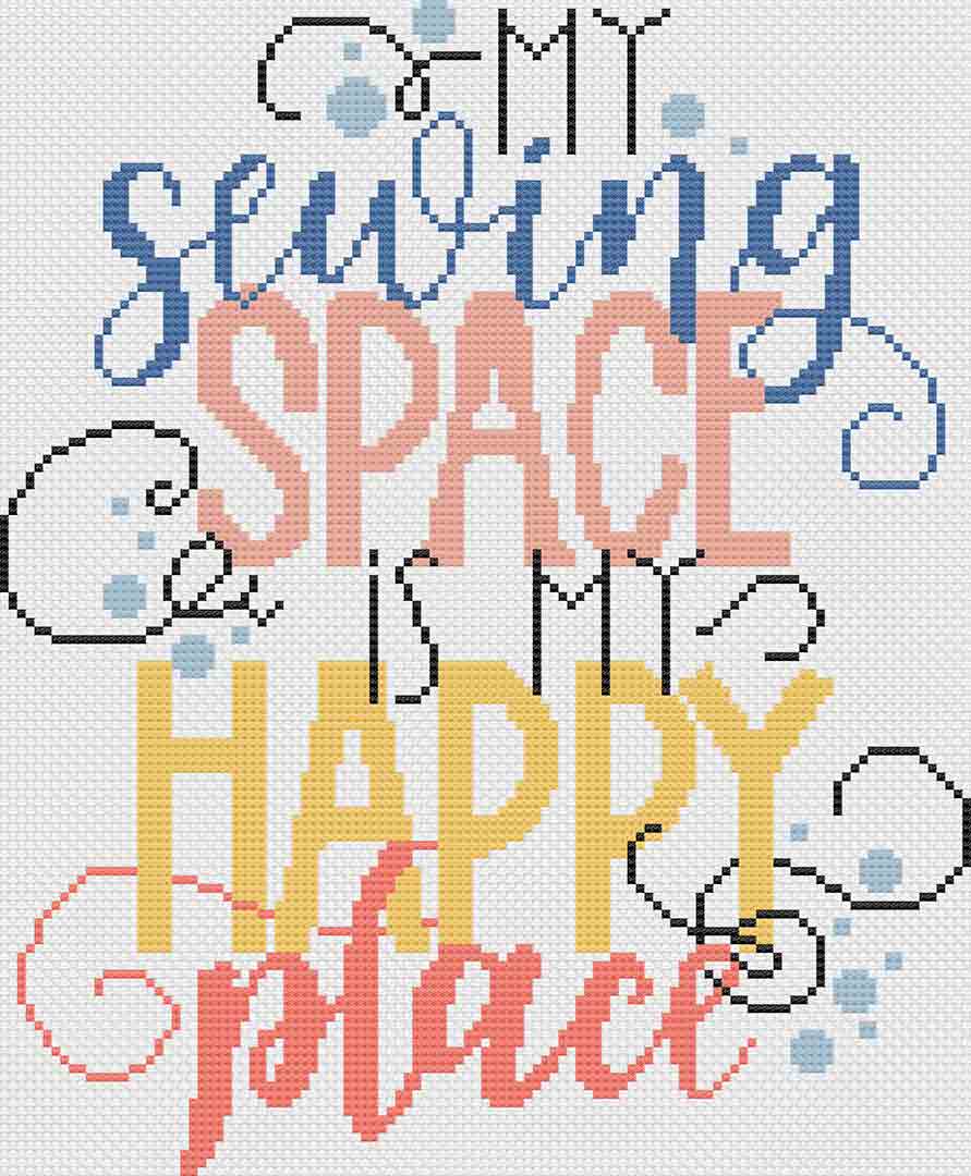 Happy Place - Cross Stitch Pattern