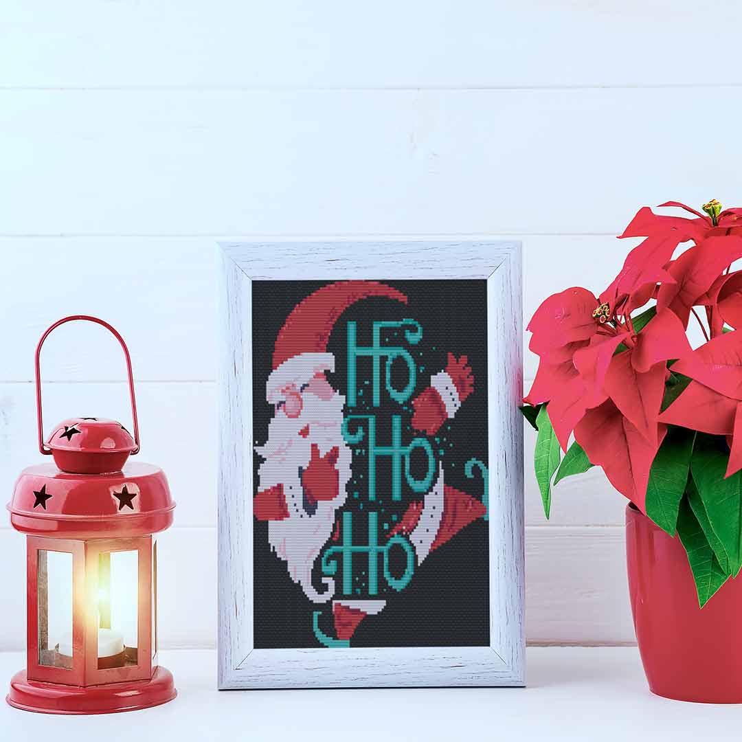 Ho Ho Ho Santa - Christmas Cross Stitch Pattern