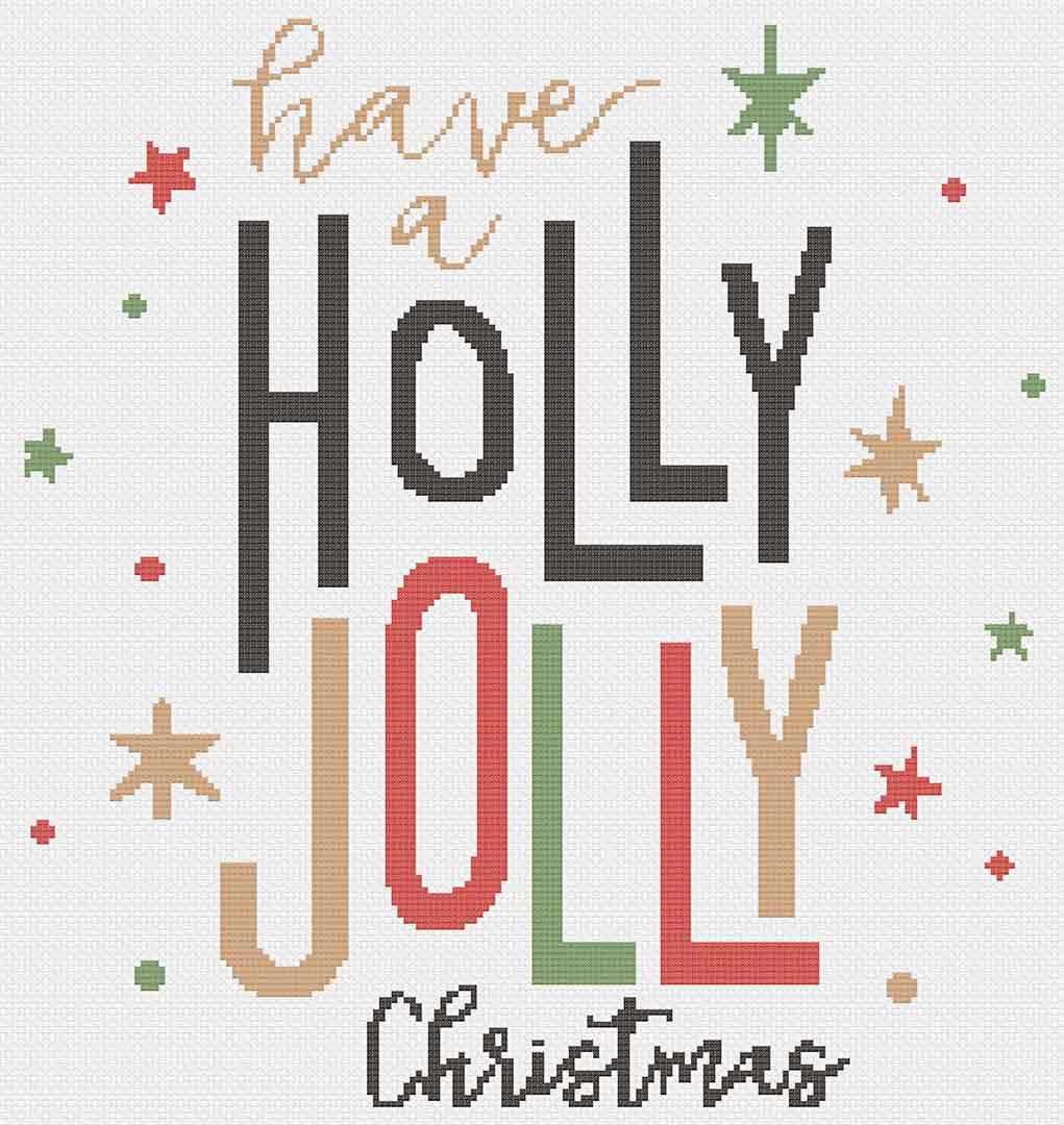 Holly Jolly - Christmas Cross Stitch Pattern