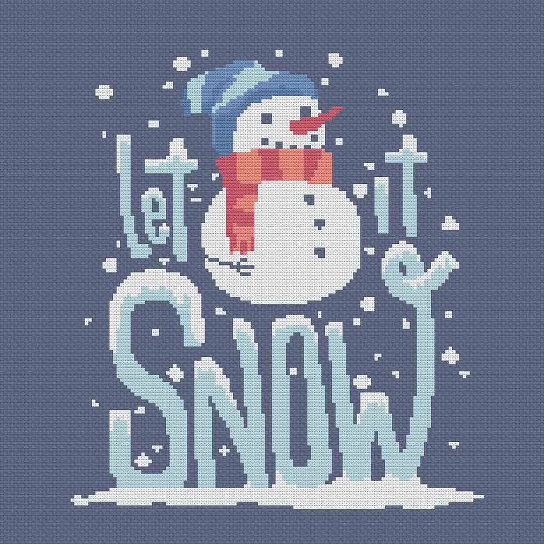 Let It Snow - Christmas Cross Stitch Pattern