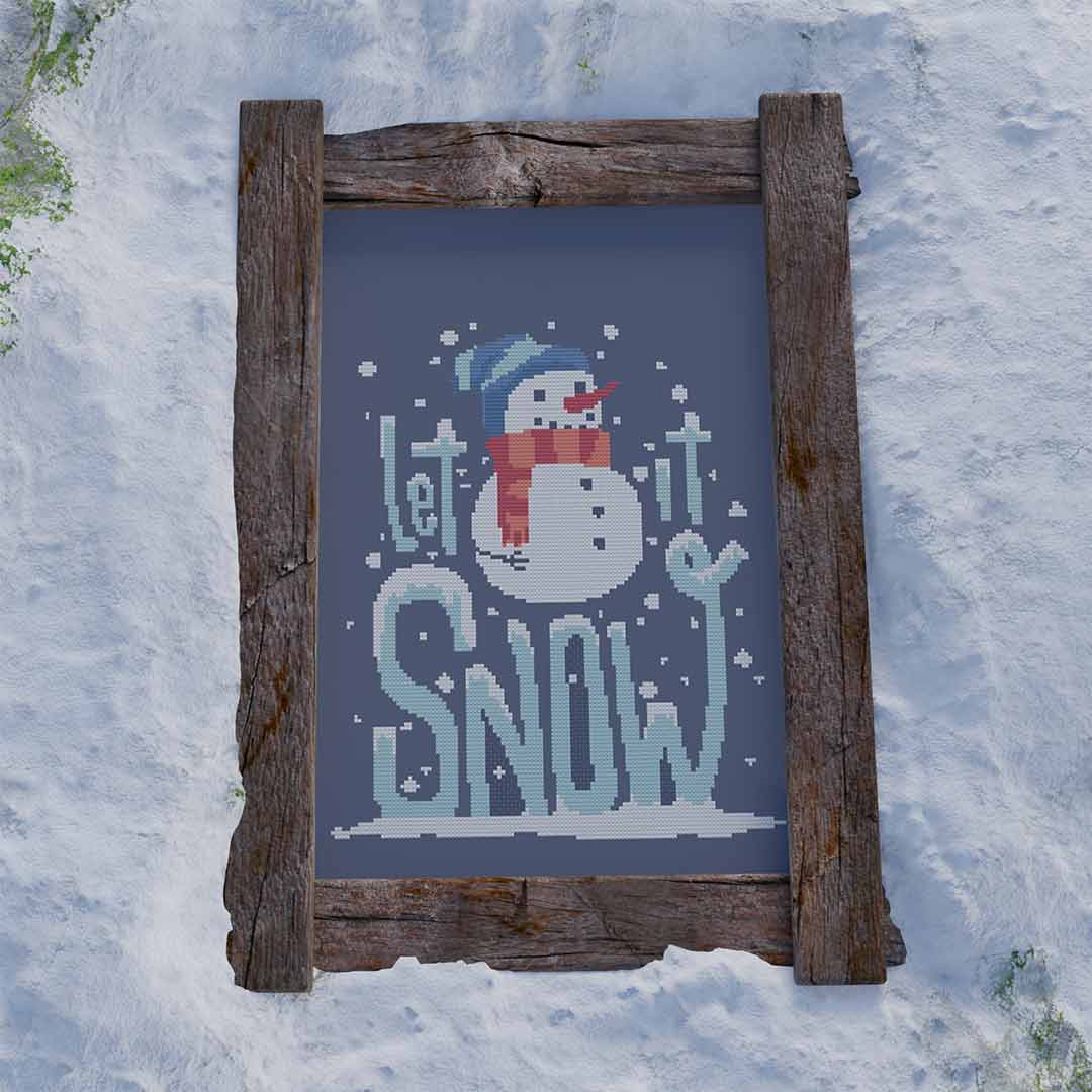 Let It Snow - Christmas Cross Stitch Pattern