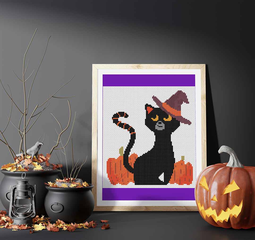 Little Boo Kitty - Halloween Cross Stitch Pattern