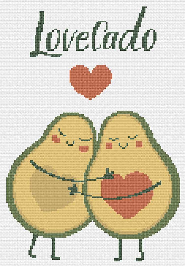Lovecado - Cross Stitch Pattern