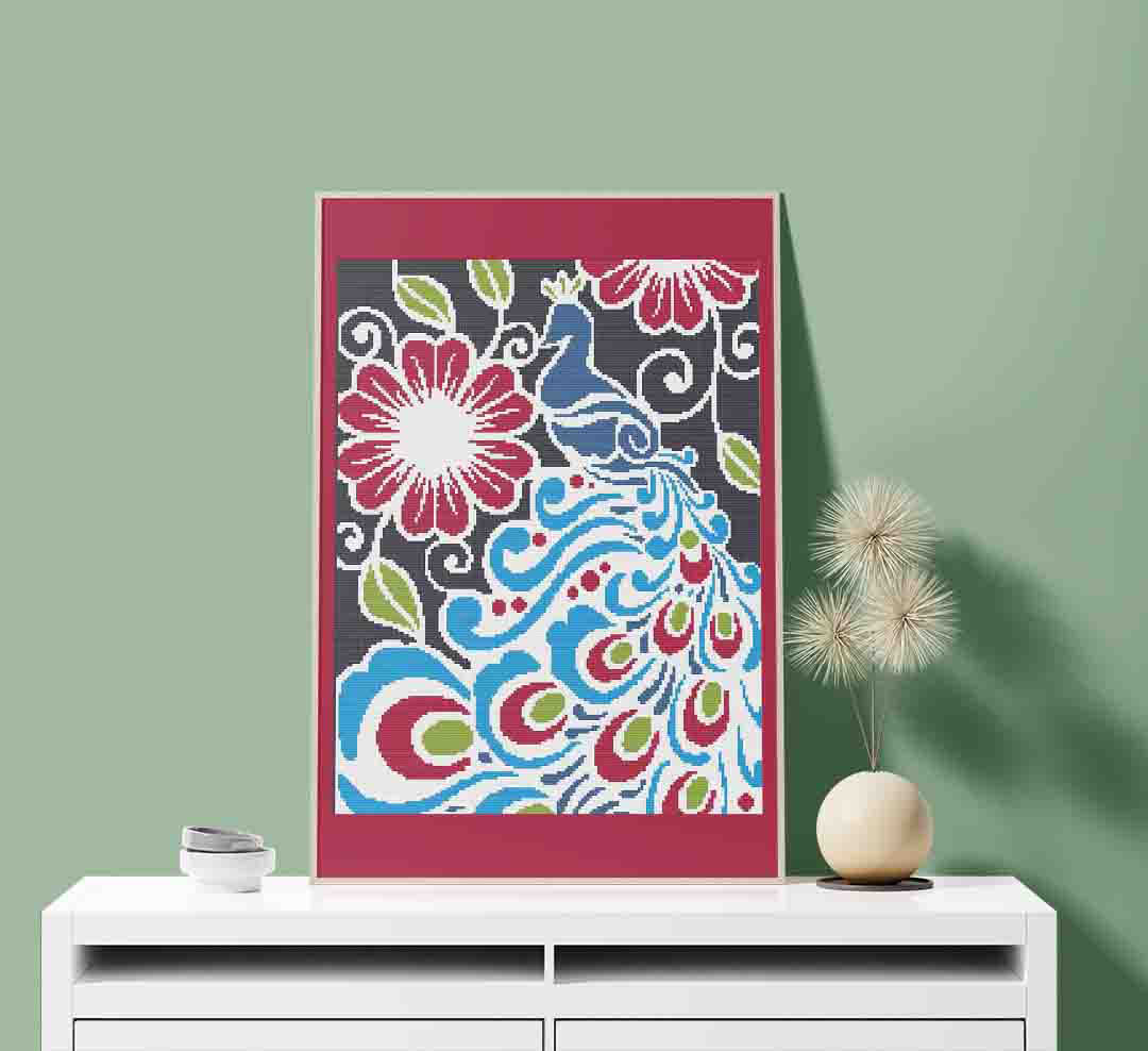 Majestic Peacock - Cross Stitch Pattern