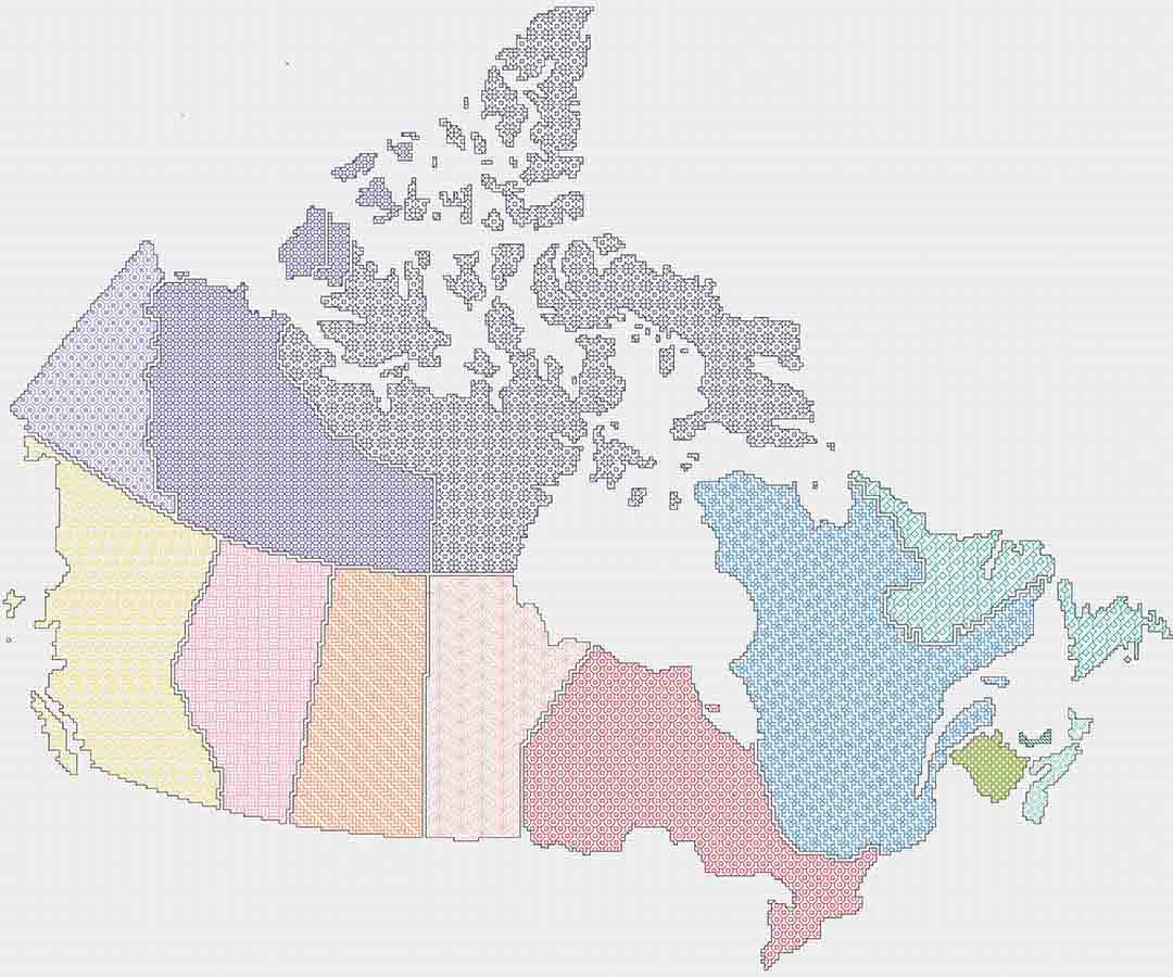 Map of Canada - Cross Stitch Pattern