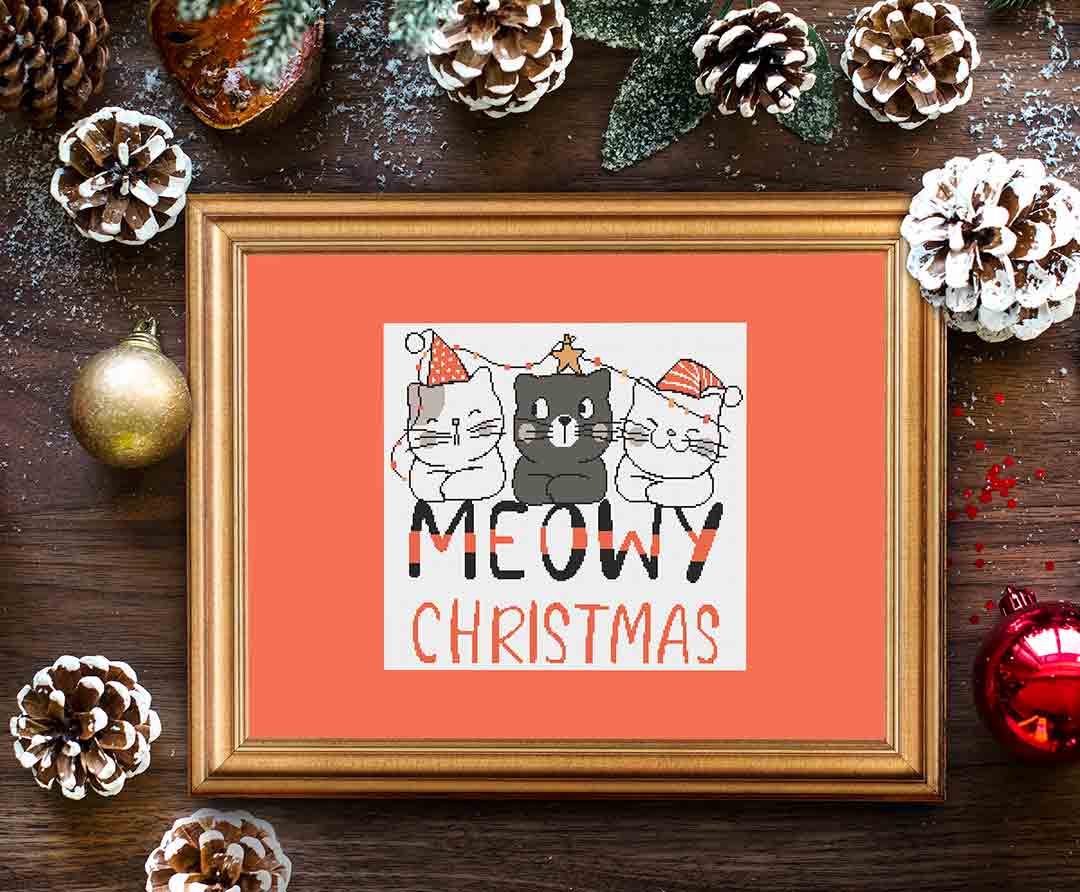 Meowy Christmas - Cross Stitch Pattern