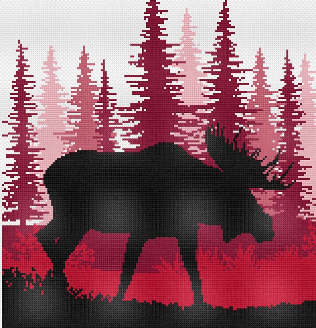 Moose - Cross Stitch Pattern
