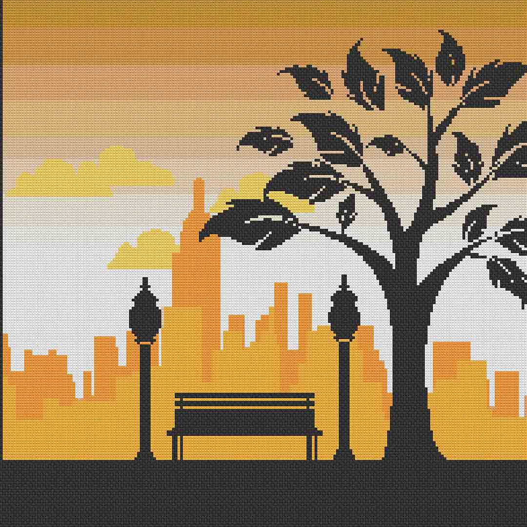 Park In The City - Cross Stitch Pattern