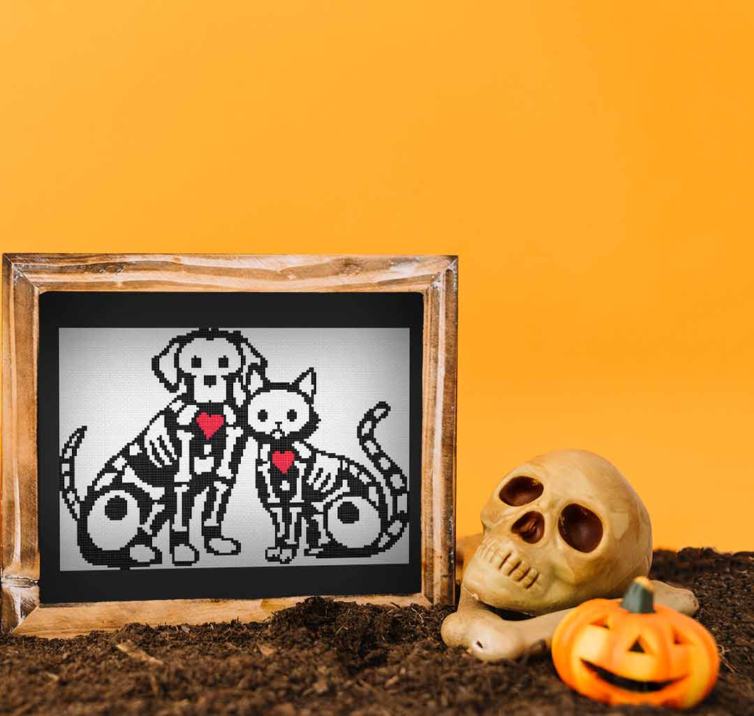 Pet Skeletons - Cross Stitch Pattern