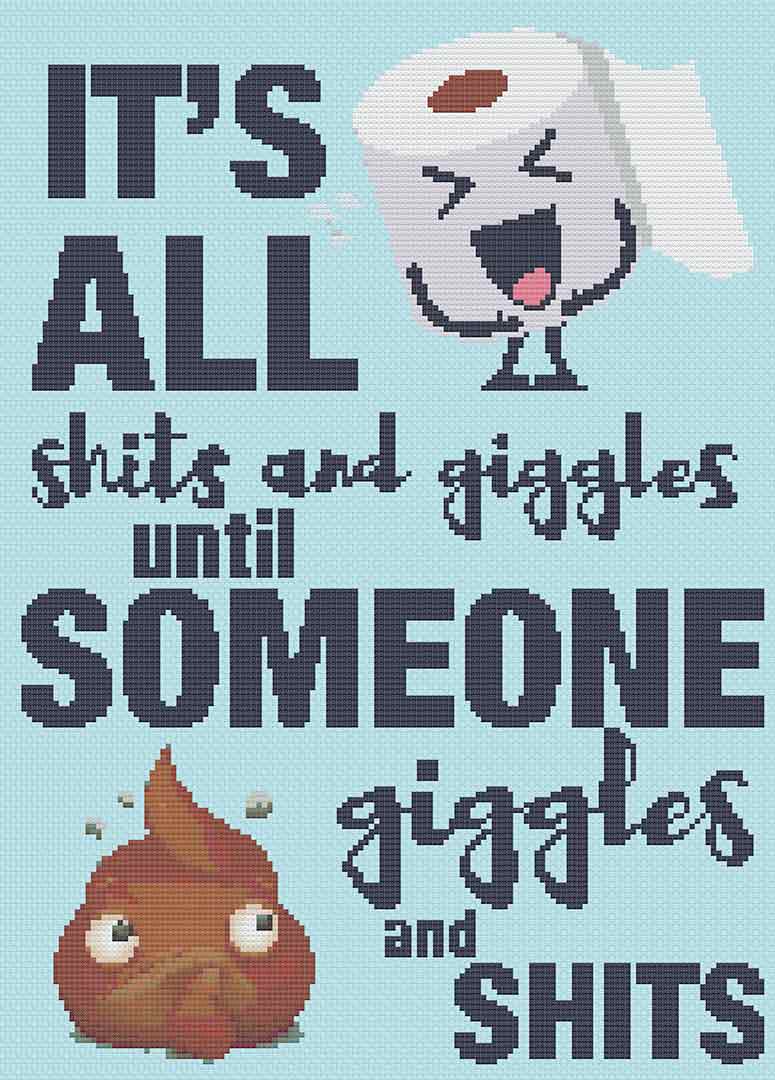 Poops and Giggles - Cross Stitch Pattern