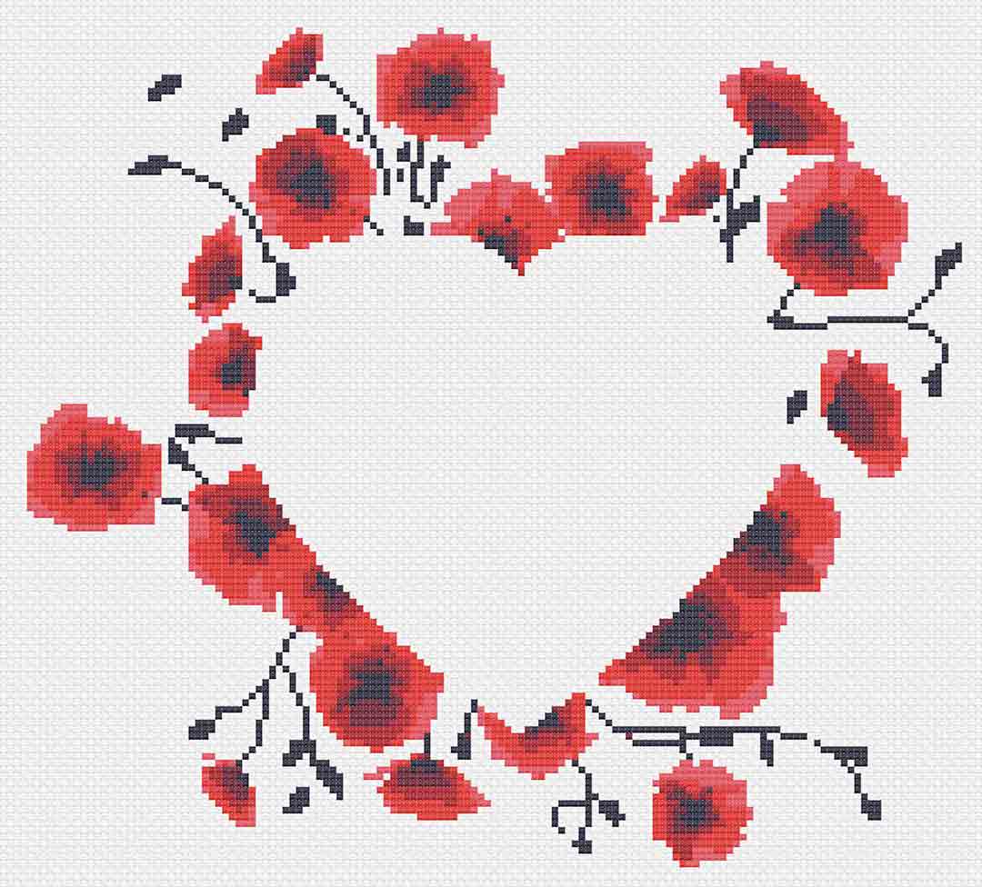 Poppy Love - Cross Stitch Pattern