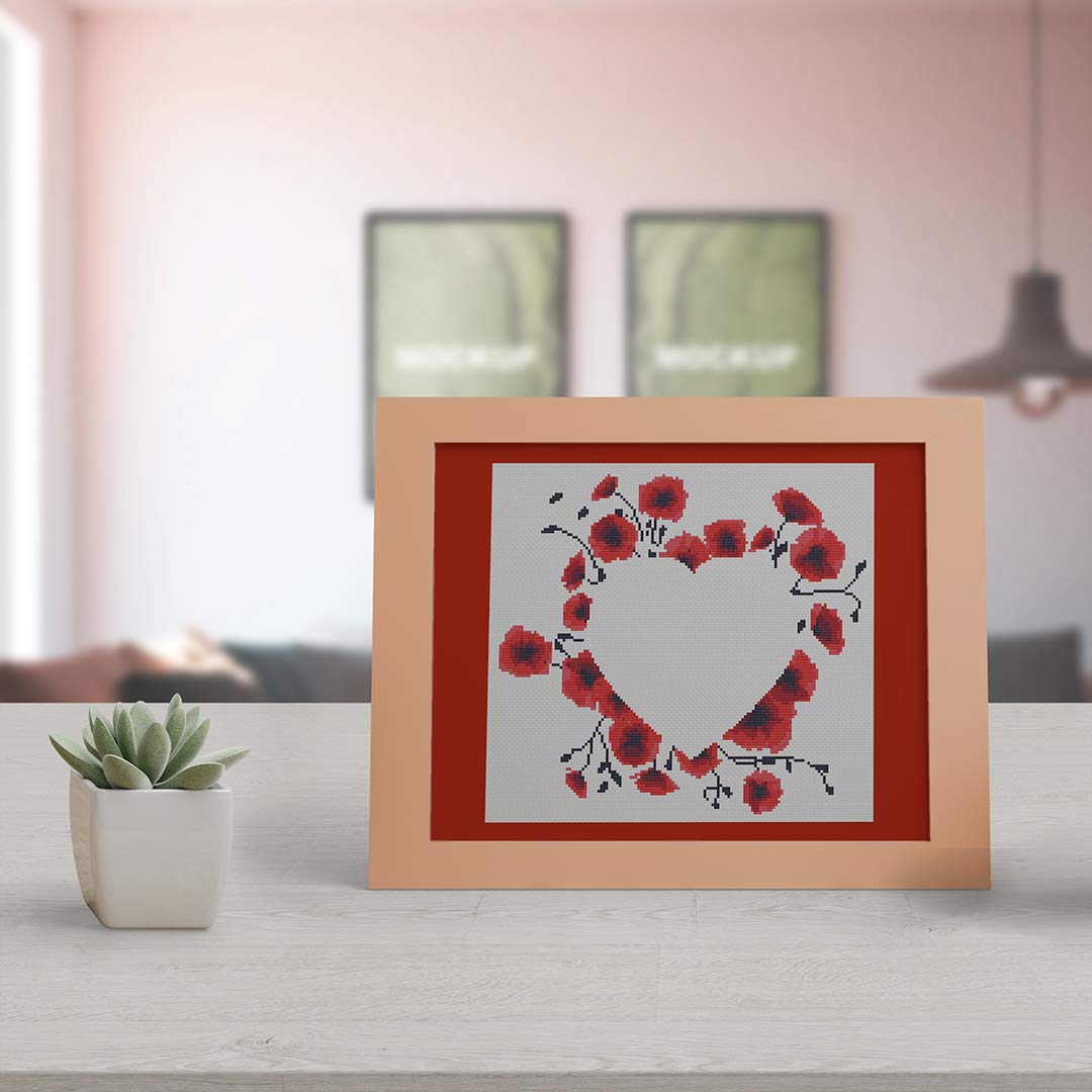 Poppy Love - Cross Stitch Pattern