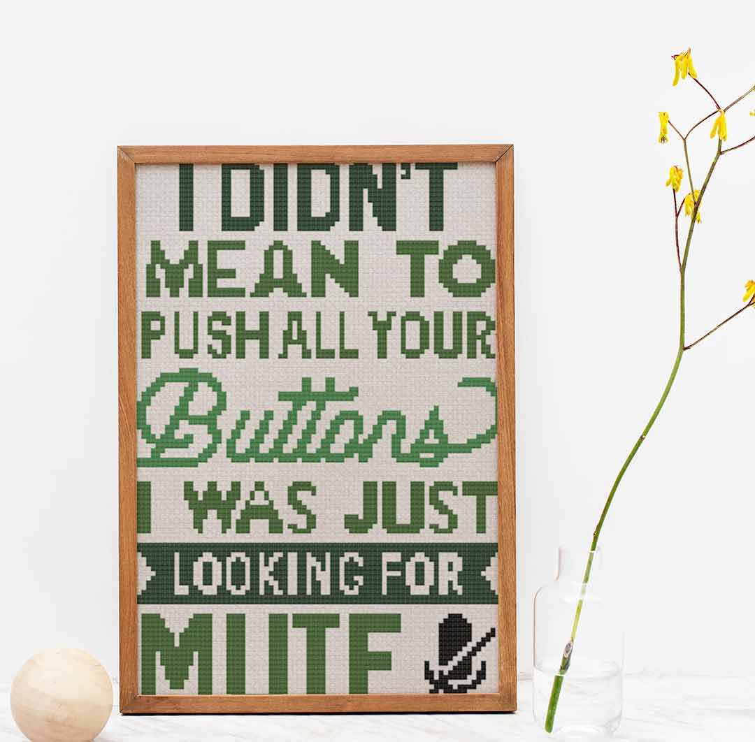 Push Your Buttons - Cross Stitch Pattern