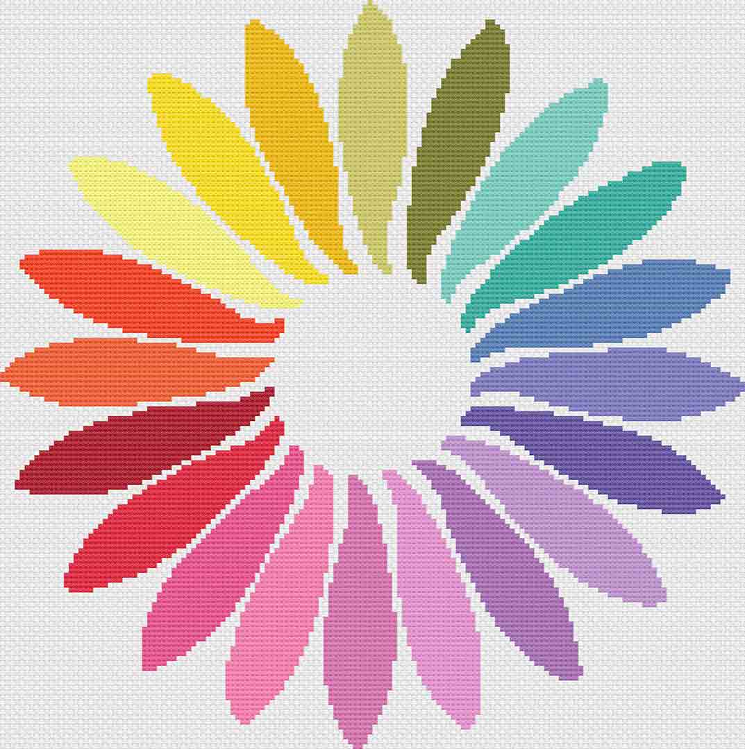 Rainbow Petals - Cross Stitch Pattern