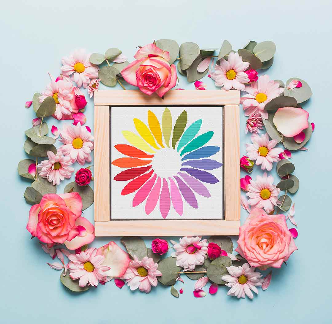 Rainbow Petals - Cross Stitch Pattern