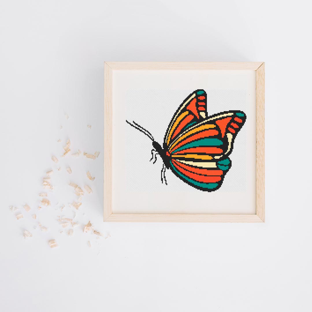 Retro Butterfly - Cross Stitch Pattern