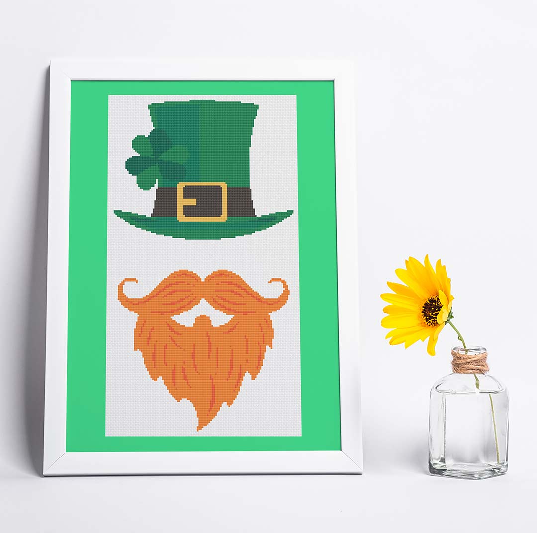Sir Leprechaun - St. Patrick's Day Cross Stitch Pattern