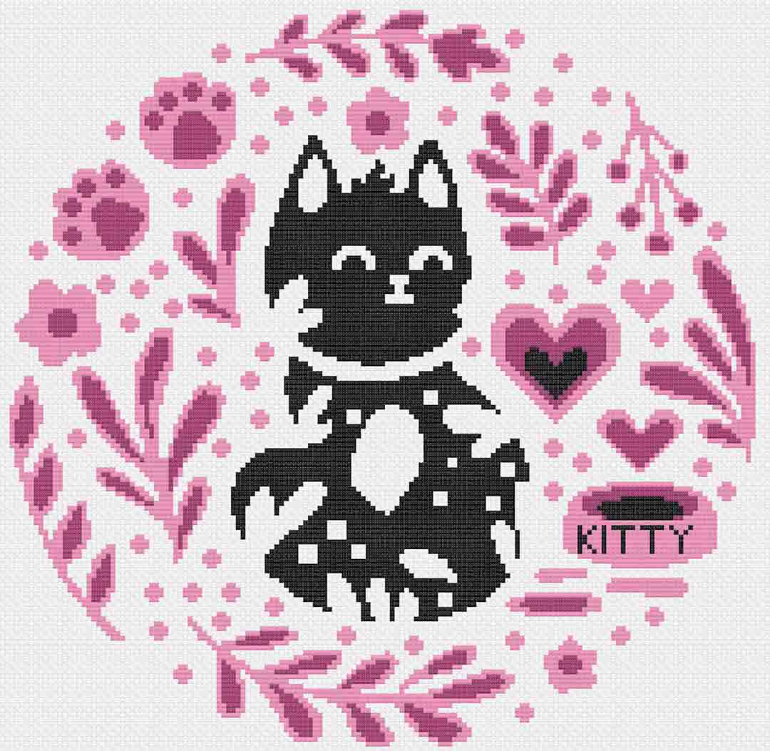 Soft Kitty - Cross Stitch Pattern