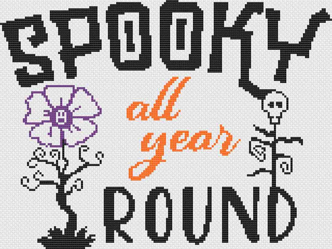 Spooky All Year - Halloween Cross Stitch Pattern