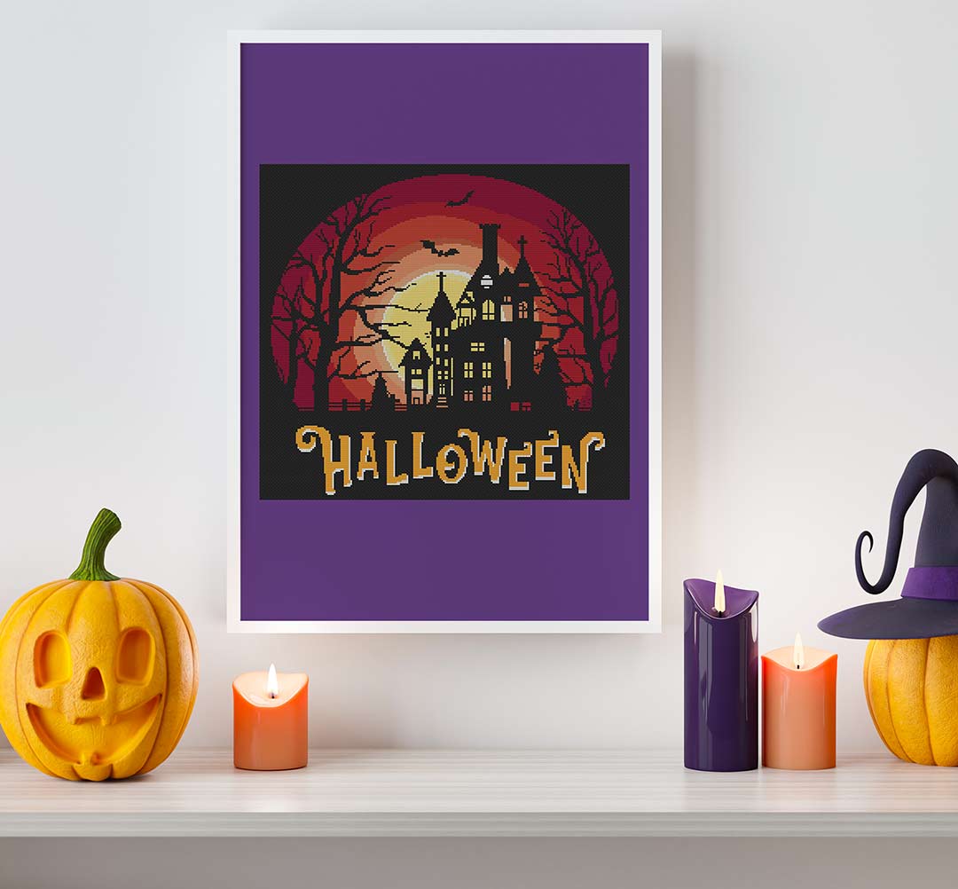 Spooky Silhouette - Halloween Cross Stitch Pattern