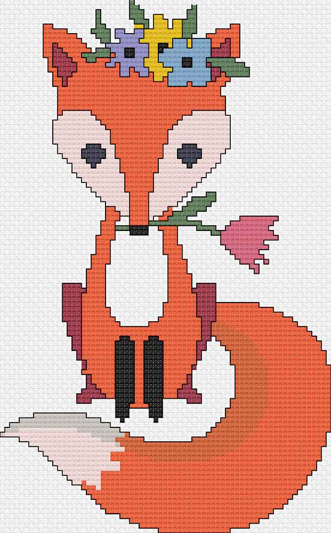 Spring Fox - Cross Stitch Pattern