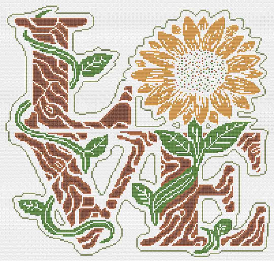 Sunflower Love - Cross Stitch Pattern