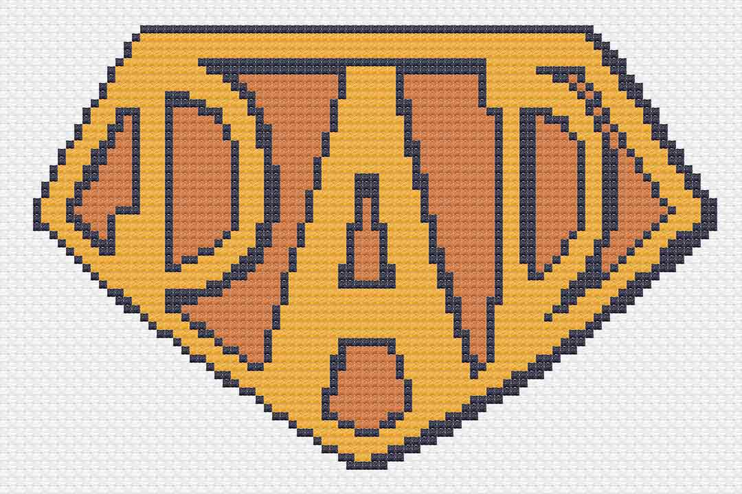 Super Dad - Cross Stitch Pattern