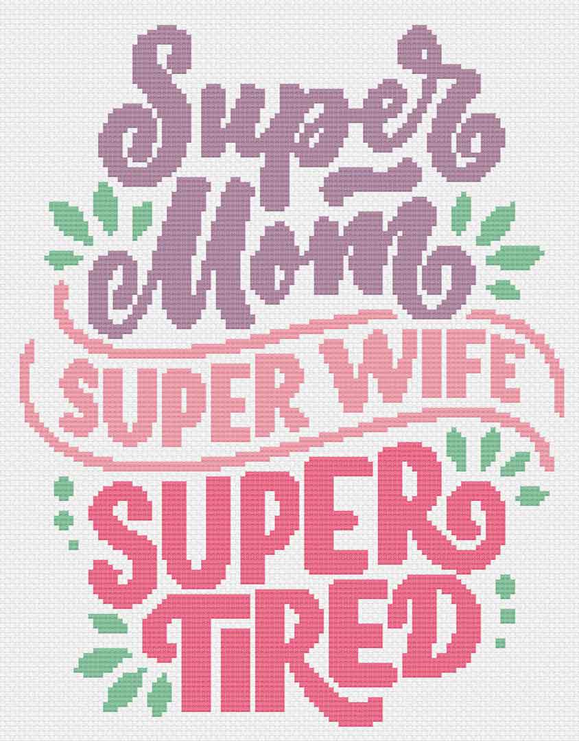 Super Wife - Cross Stitch Pattern