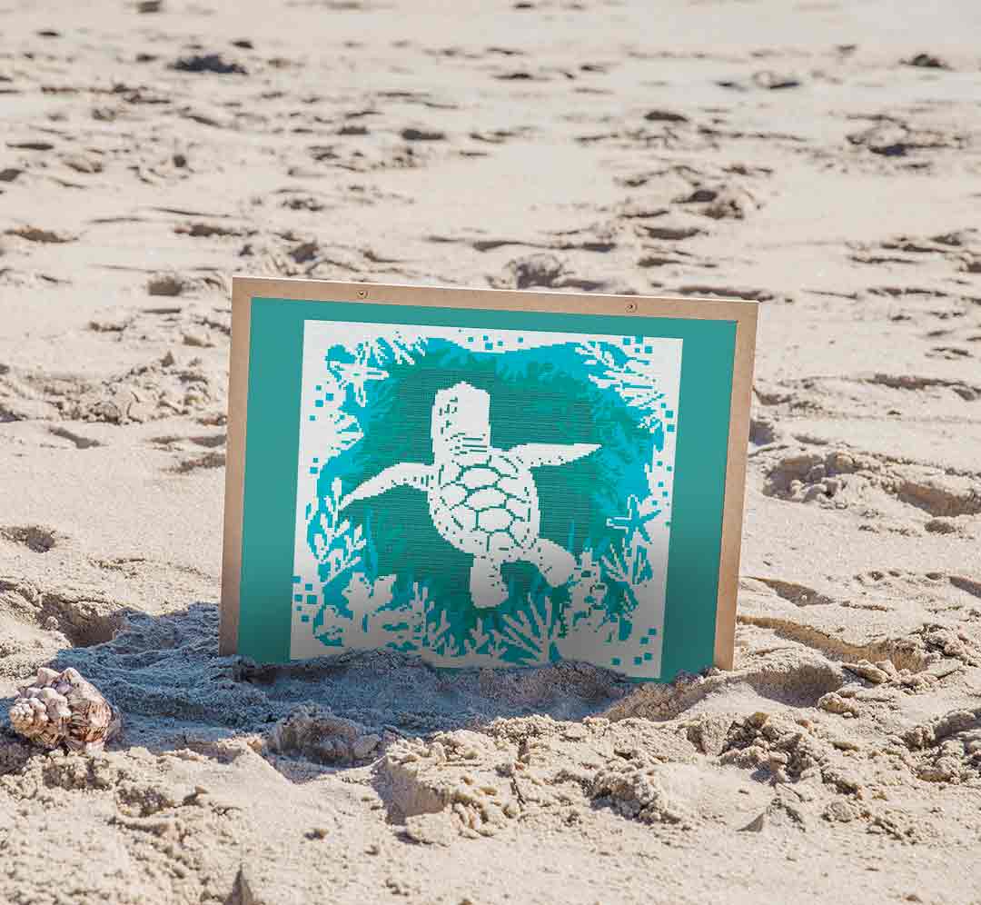 Turtle At Sea - Cross Stitch Pattern