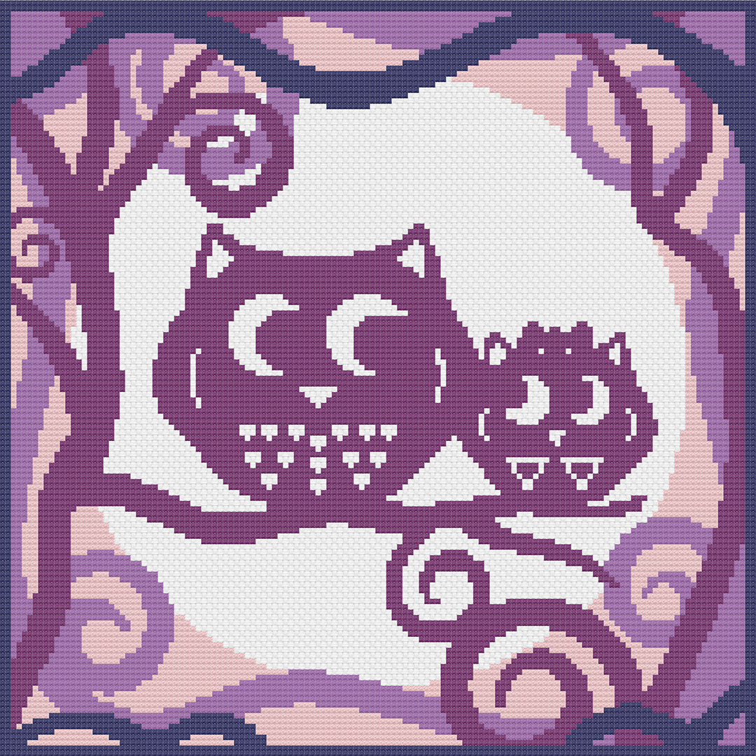 Two Spring Owls - Cross Stitch Pattern